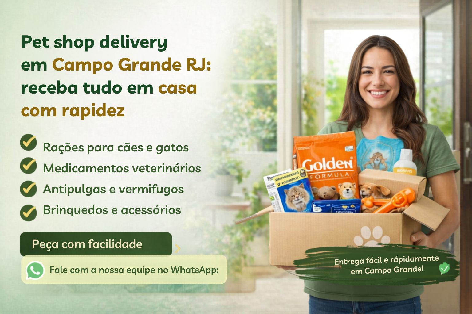 Pet shop delivery em Campo Grande RJ: receba tudo em casa com rapidez