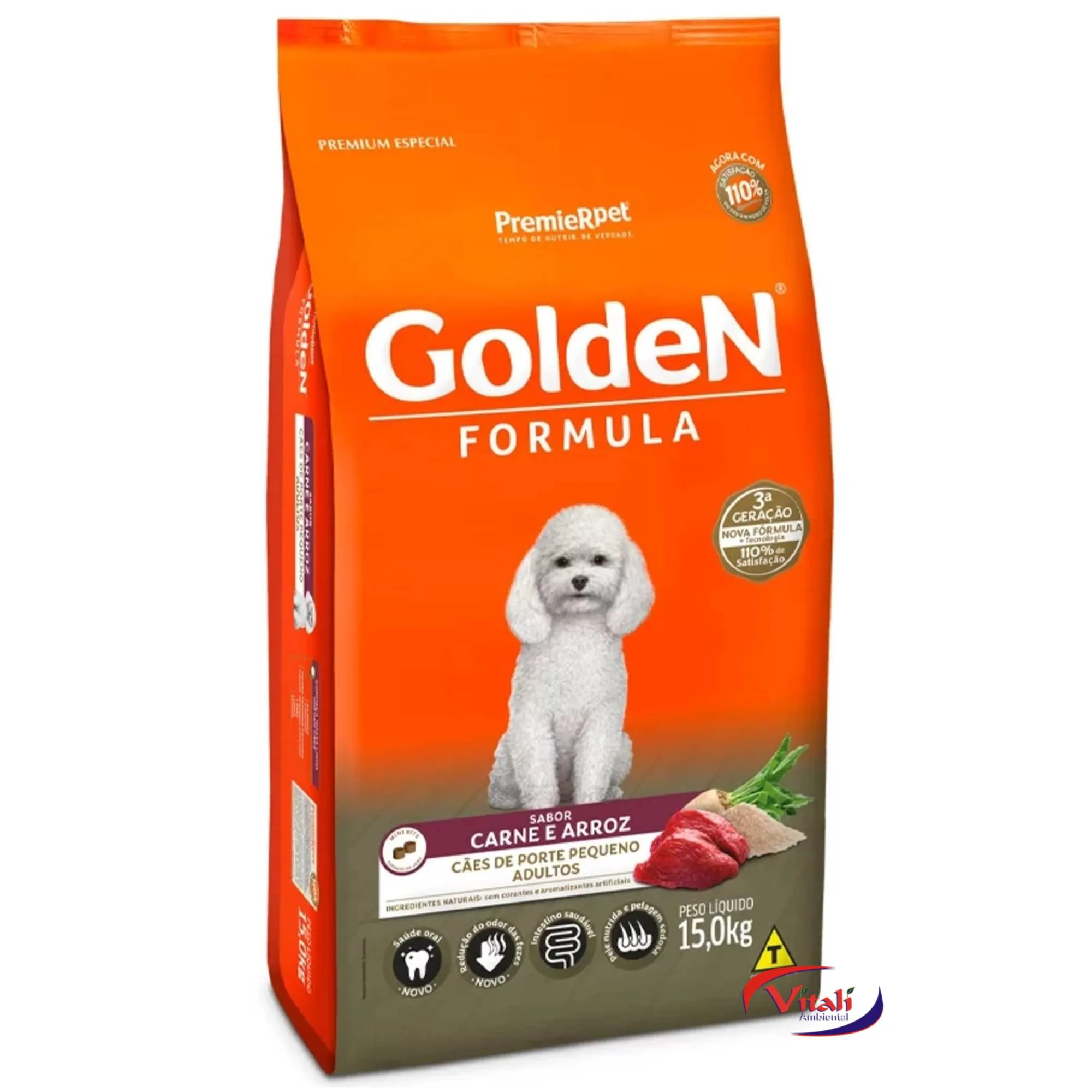 GOLDEN FORMULA ADULTOS MINI BITS CARNE 15KG